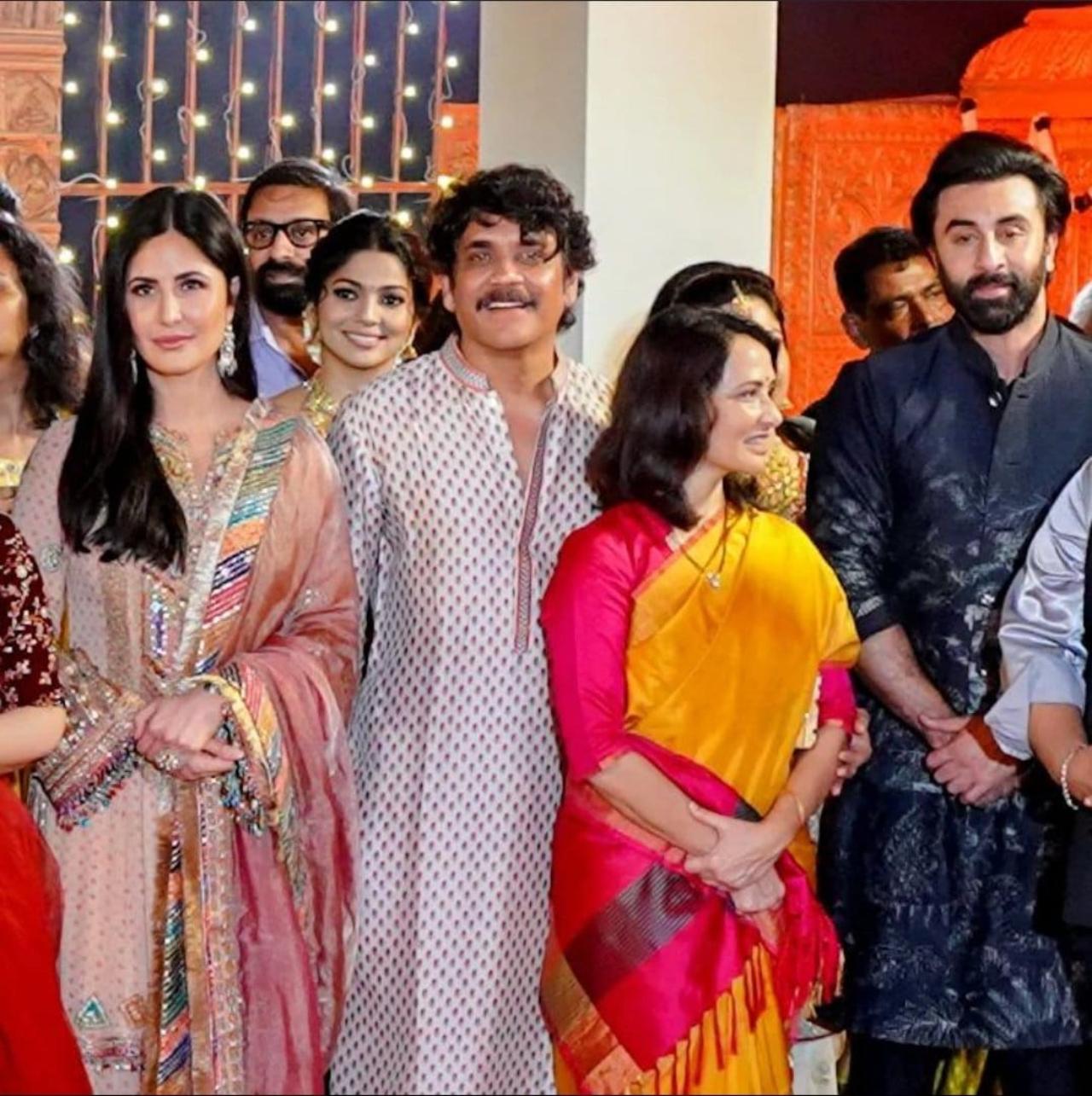 Ranbir Kapoor and Katrina Kaif who have dated in the past were seen together at a venue after a long time. The pictures from the event soon went viral on social media. In the pictures, Ranbir and Katrina can be seen standing at a distance from each other. While Katrina stood beside R Madhavan, Ranbir was accompanied by his Brahmastra co-star Nagarjuna